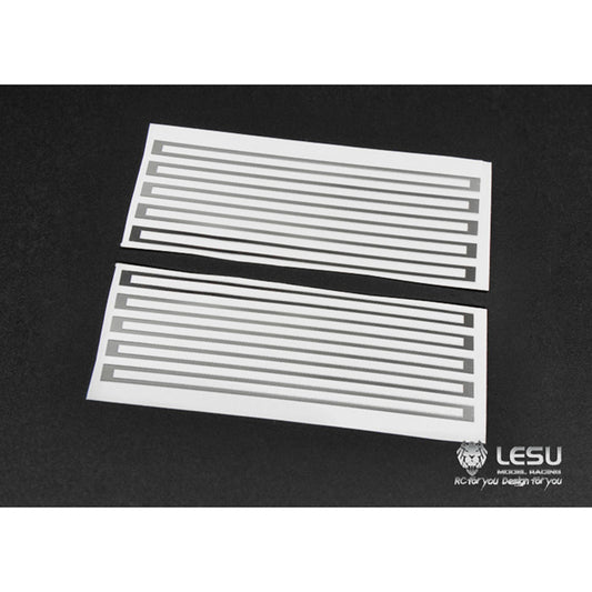 LESU Metal Fender Sticker Decorate in Rear Mudguard for 1/14 Tamiya DIY Remote Control Tractor Truck Car Model Accessories