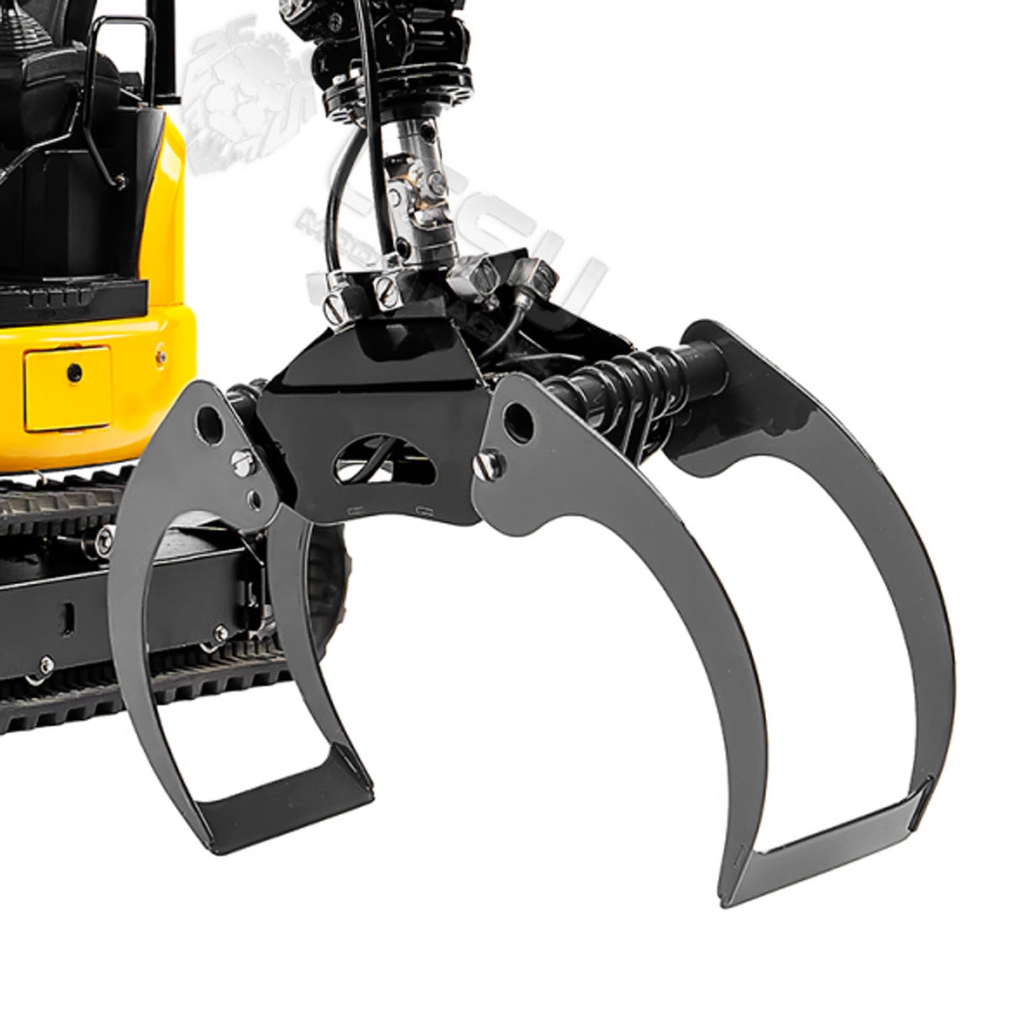 Metal Log Grapple Clamp Leveling Beam Grading Bucket Cultivator Rake Ripper Sieve Bucket for LESU Aoue PC30 B0003 1/14 RC Hydraulic Excavator Remote Control Mini Digger