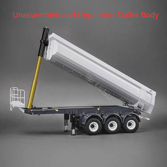 LESU 3Axles Metal 1/14 RC Hydraulic Dump Trailer for TAMIYA Tractor Truck Radio Controlled Lorry Car R620 R770S FH12 Vehicle