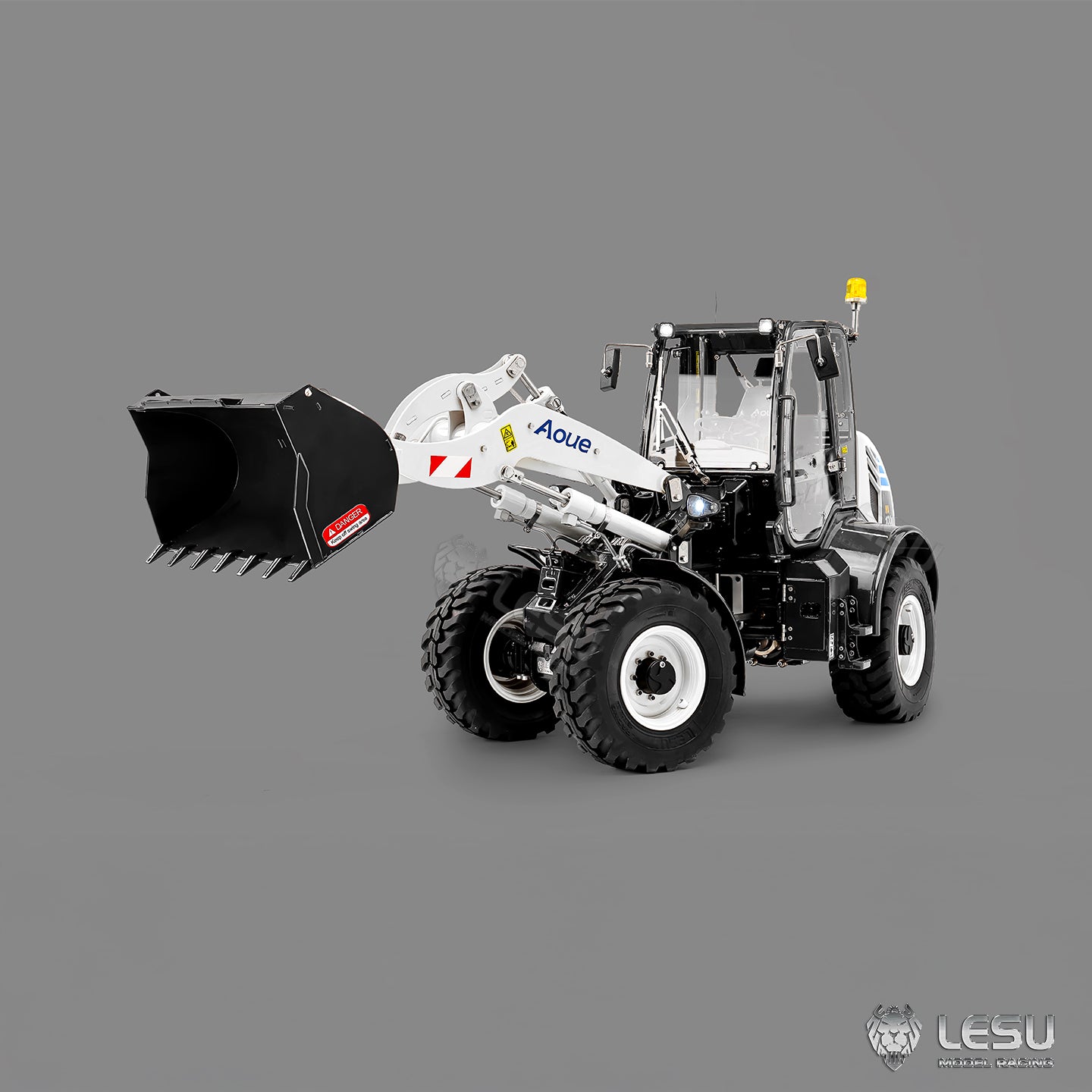 LESU 1/14 Hydraulic Remote Control Loader Aoue WA100M-8 4*4 Metal RC Machine With Quick Release Differential Lock Option Battery