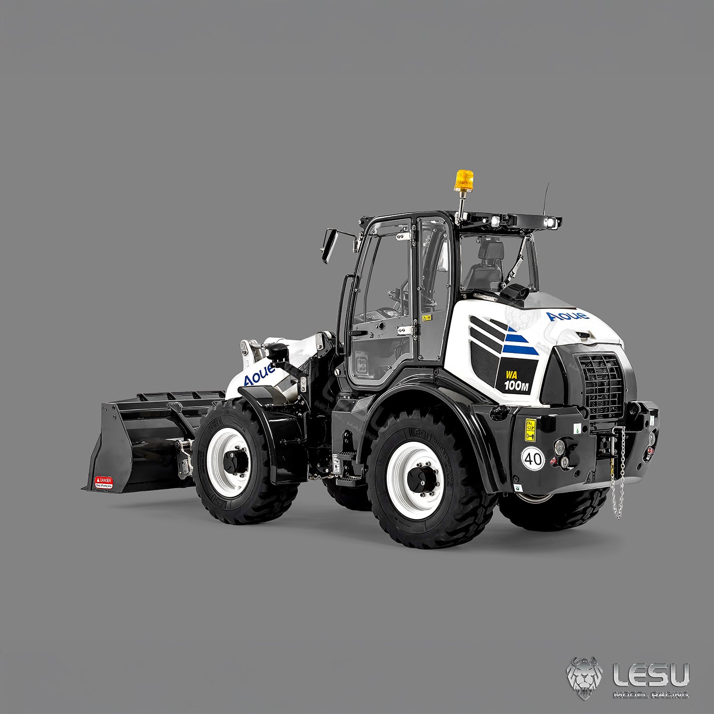 LESU 1/14 Hydraulic Remote Control Loader Aoue WA100M-8 4*4 Metal RC Machine With Quick Release Differential Lock Option Battery