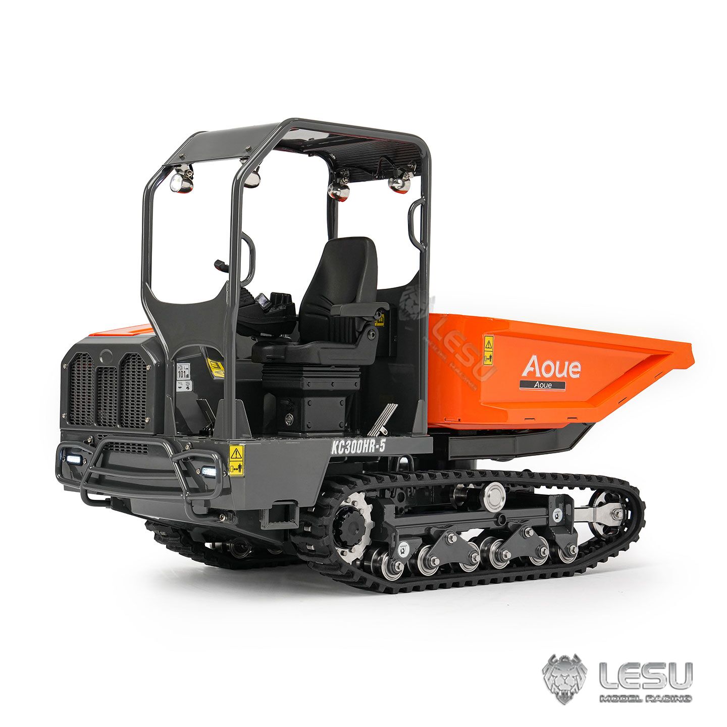 Metal LESU 1/14 Hydraulic Remote Control Tracked Dump Truck KC300HR-5 RC Dumper Model 180 Degree Rotation Openable Door Lights