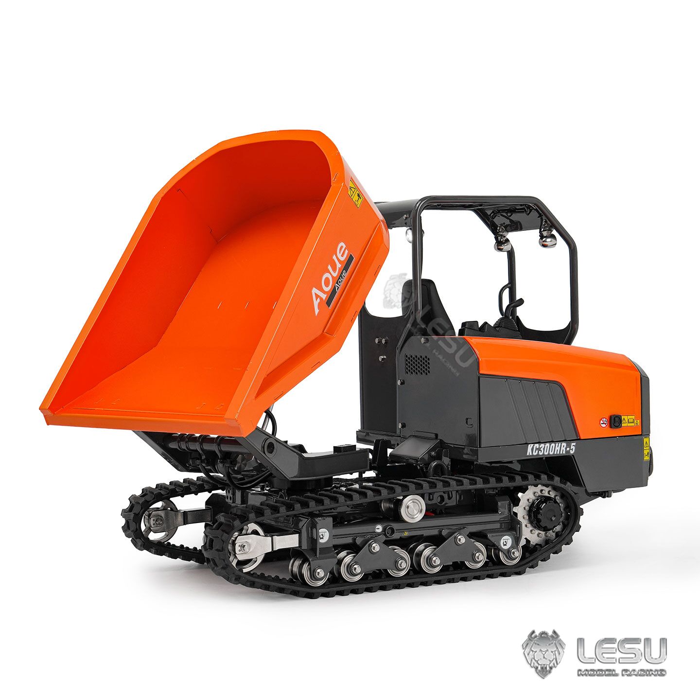 Metal LESU 1/14 Hydraulic Remote Control Tracked Dump Truck KC300HR-5 RC Dumper Model 180 Degree Rotation Openable Door Lights