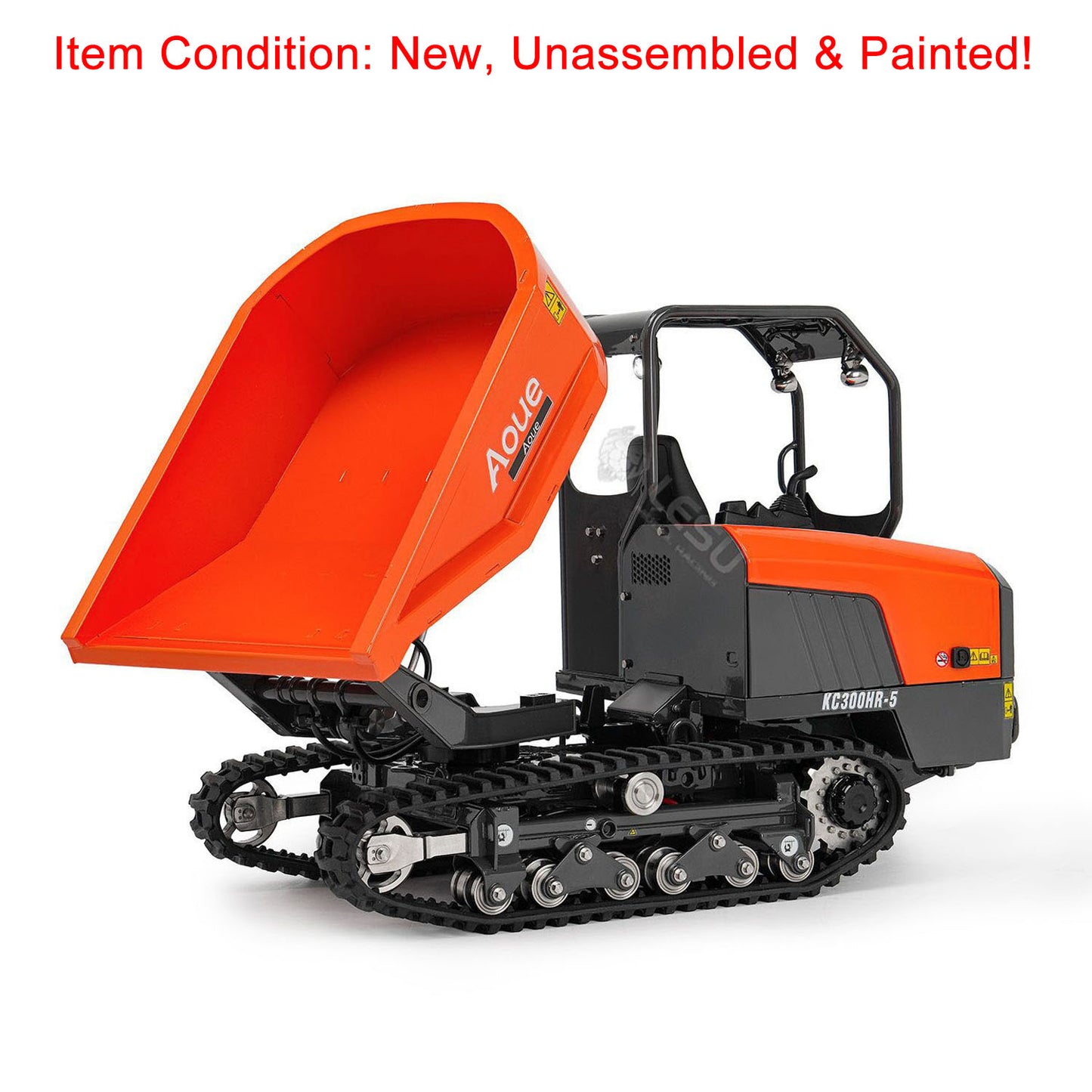 1/14 Hydraulic Remote Control Tracked Dumper KC300HR-5 Unpainted KIT LESU Metal RC Tipper Model Light Sound System No Battery