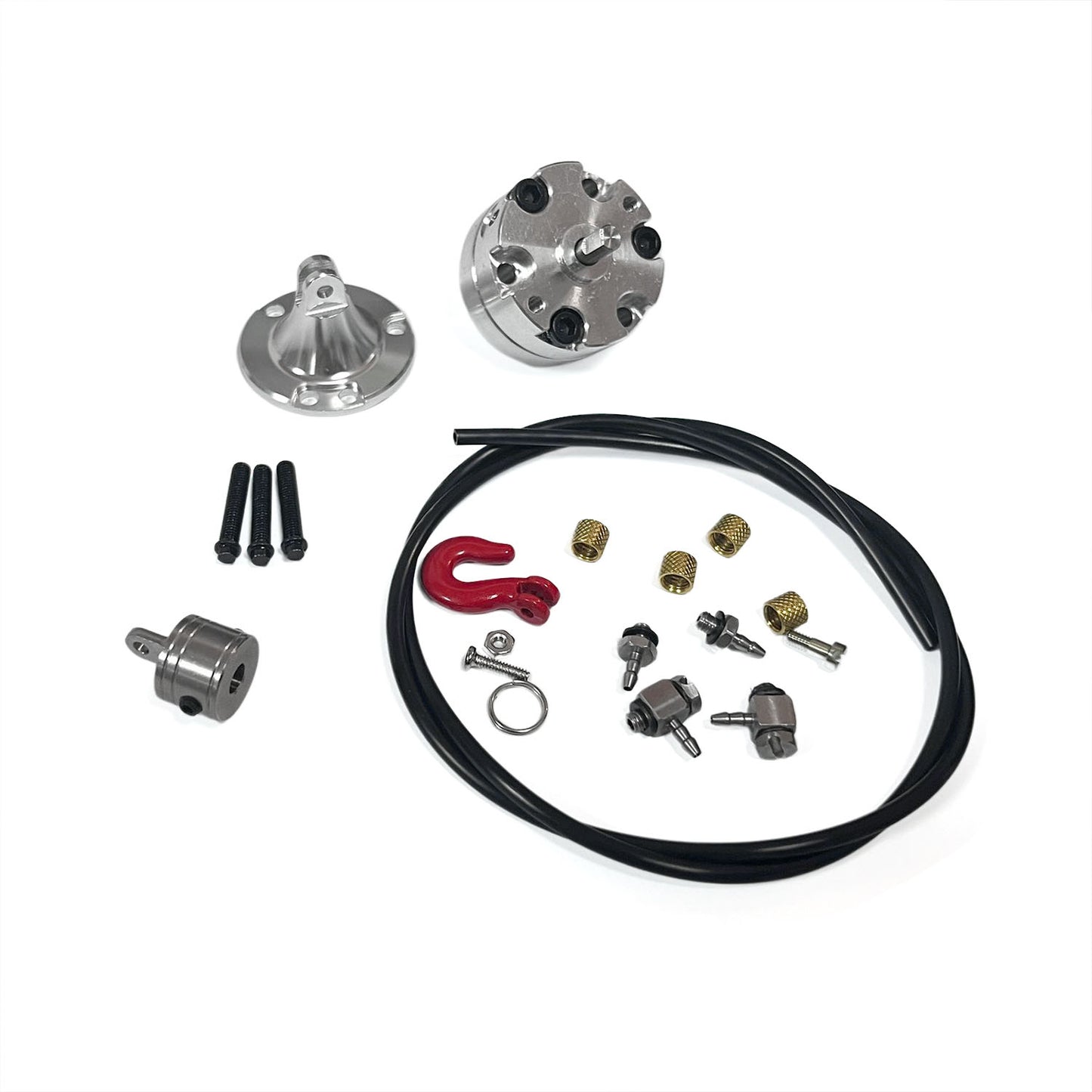 LESU Metal Manual Balance Fork Hydraulic Rotary Cylinder Hook Suitable for 1/14 RC Crane Dumper Truck Radio Control Cars