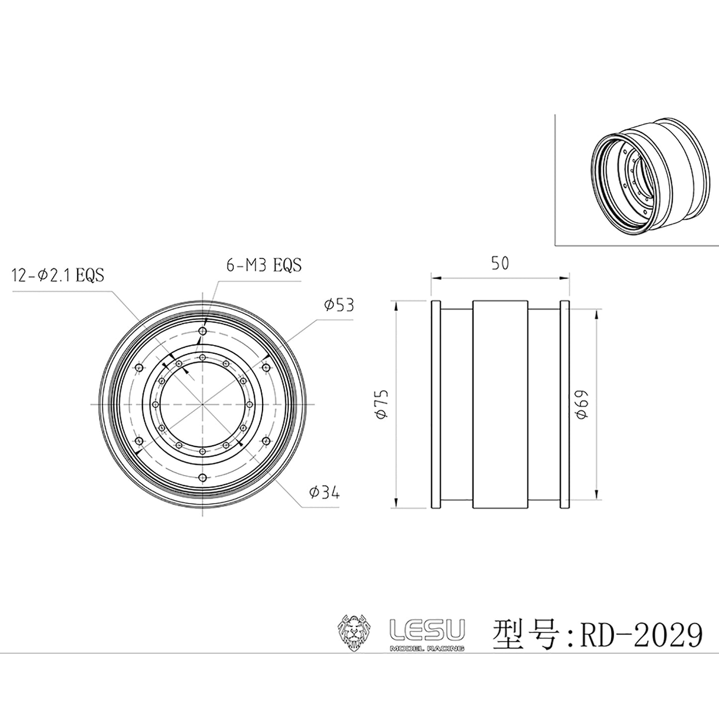 Rubber Front Rear Wheel Tire Tyre Metal Front Rear Wheel Hub Coupling for LESU AOUE 1050 1/14 RC Hydraulic Tractor Model DIY Parts