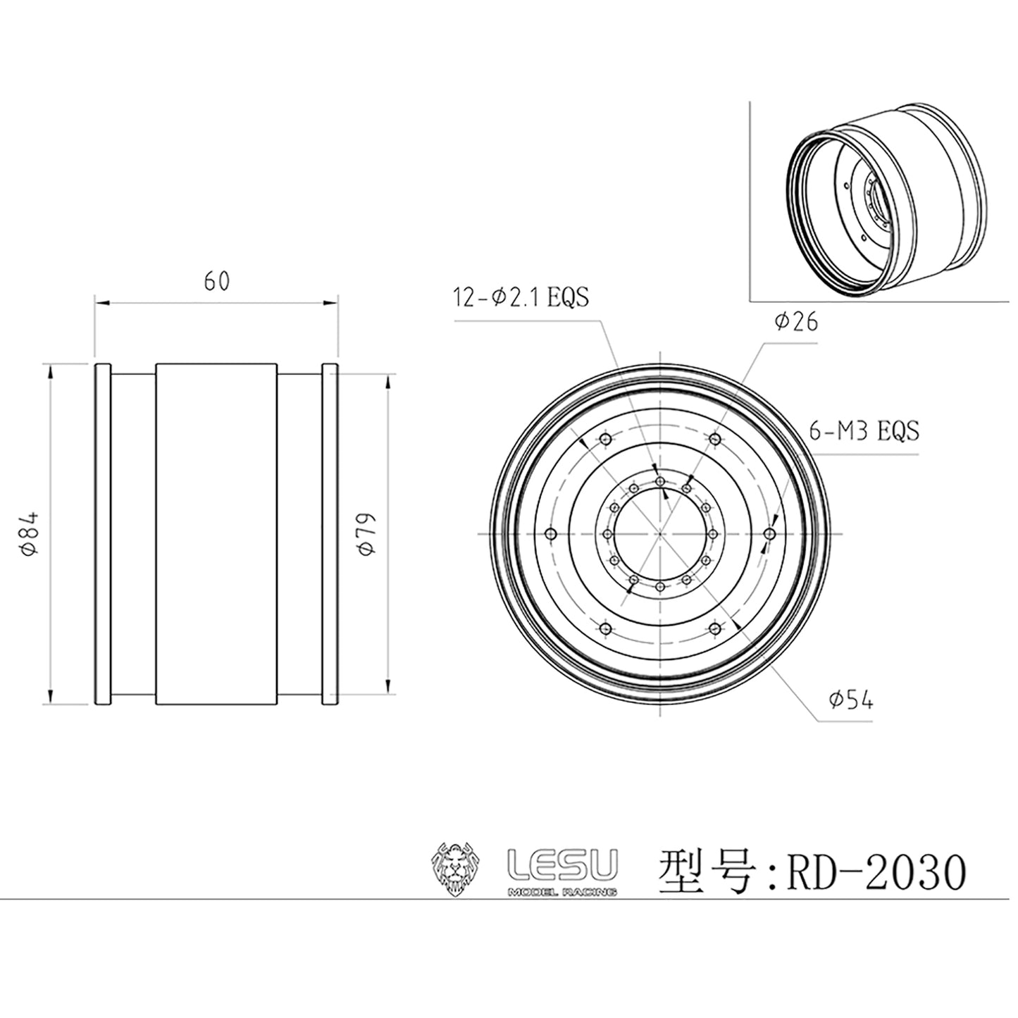 Rubber Front Rear Wheel Tire Tyre Metal Front Rear Wheel Hub Coupling for LESU AOUE 1050 1/14 RC Hydraulic Tractor Model DIY Parts