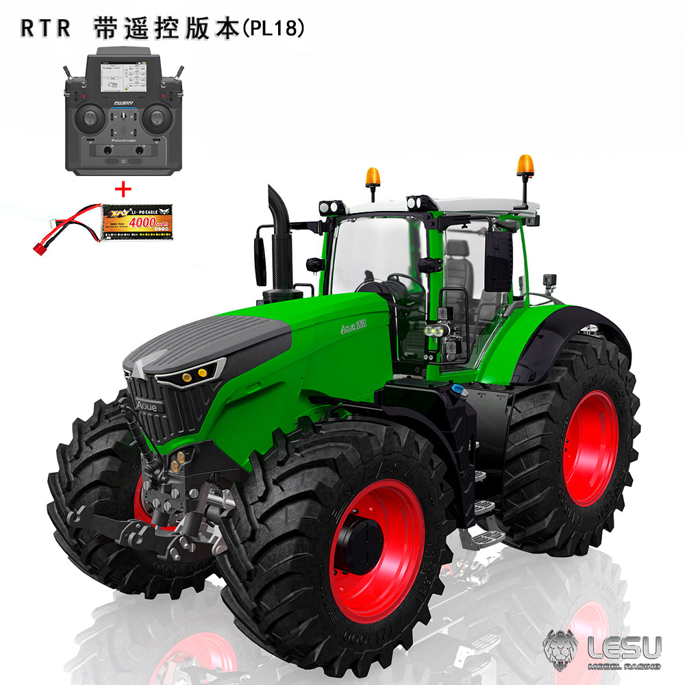 Brand New 1/14 Scale Hydraulic AOUE 1050 Tractor KIT/RTR A0018 4WD 2Speed Gearbox Motor ESC Lights Teshulianjie