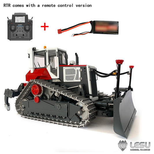 LESU 1/14 RTR RC Painted Assembled Hydraulic Model Aoue-DT60 Crawler Dozer Bulldozer W/ Light Sound PL18EV Controller Motor ESC