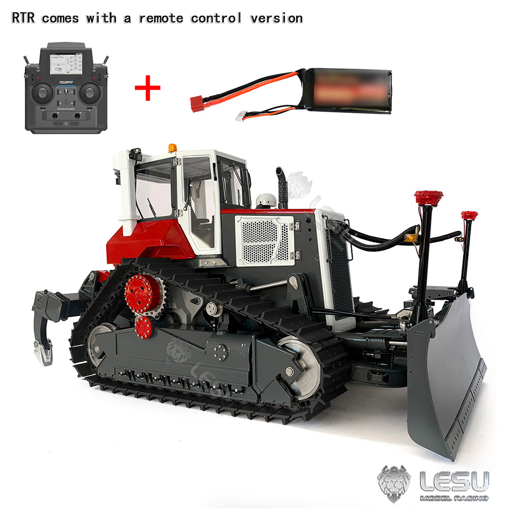 LESU 1/14 RTR RC Painted Assembled Hydraulic Model Aoue-DT60 Crawler Dozer Bulldozer W/ Light Sound PL18EV Controller Motor ESC