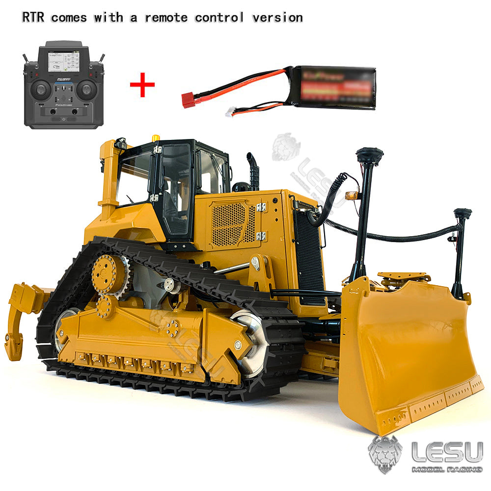 LESU 1/14 RTR RC Painted Assembled Hydraulic Model Aoue-DT60 Crawler Dozer Bulldozer W/ Light Sound Motor ESC PL18EV Controller