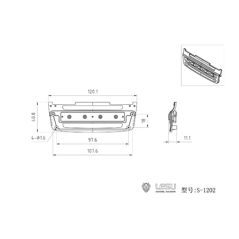 LESU Cabin Replacements Parts Set for 1/14 Scale Heavy Radio Controlled Tractor Truck Model R620 R470 Spare Parts Accessory