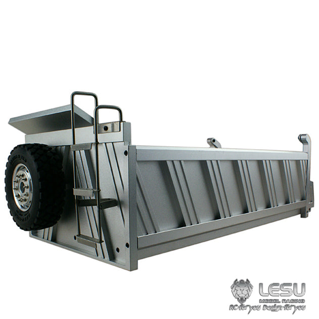 LESU 400MM Metal Cargo Bucket Container A for 6*6 1/14 RC Dumper Truck Upgrade Parts Refitting Accessory for Heavy Haulage