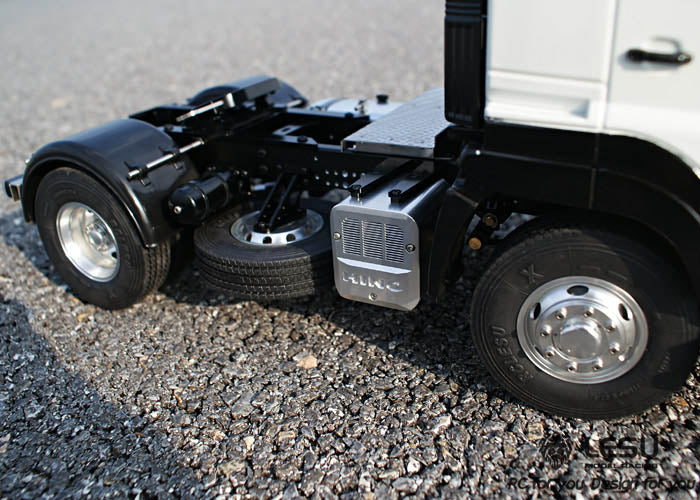 LESU 1/14 Metal 700 4*2 Remote Control Tractor Truck Model With Motor 2 speed transmission Without Lock Differential Axles