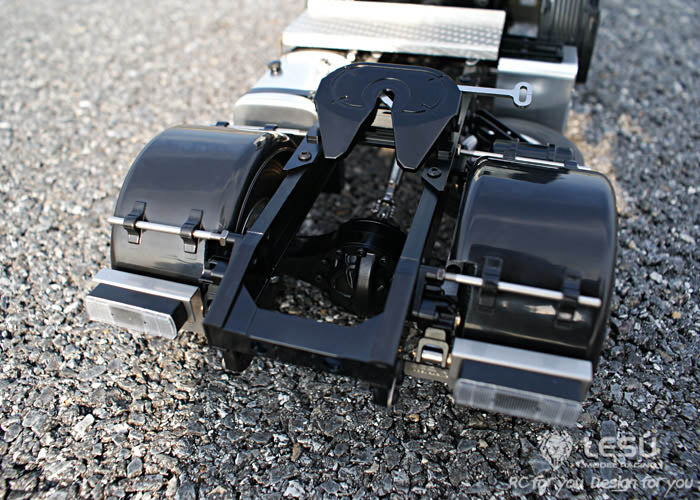 LESU 1/14 Metal 700 4*2 Remote Control Tractor Truck Model With Motor 2 speed transmission Without Lock Differential Axles