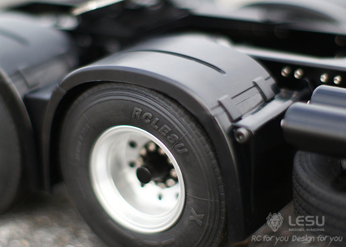 LESU Remote Control Metal 1/14 700 4*2 Tractor Truck Model With Motor 2 Speed Transmission Without Lock Differential Axles
