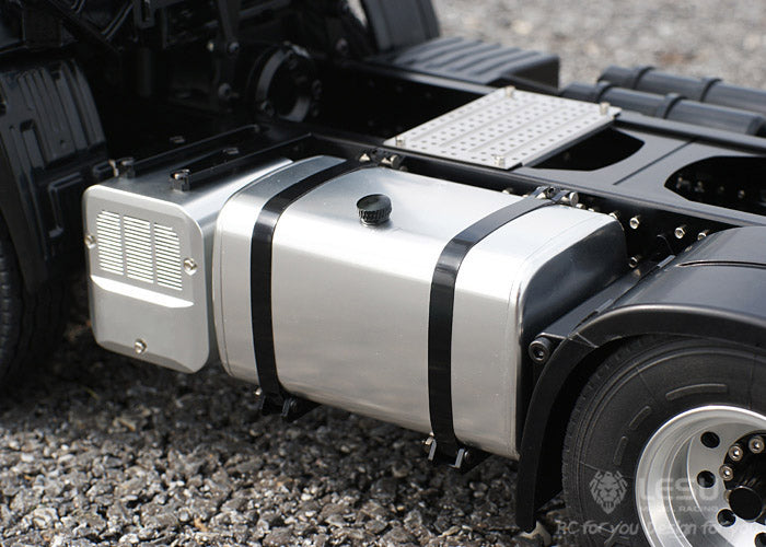 LESU Remote Control Metal 1/14 700 4*2 Tractor Truck Model With Motor 2 Speed Transmission Without Lock Differential Axles
