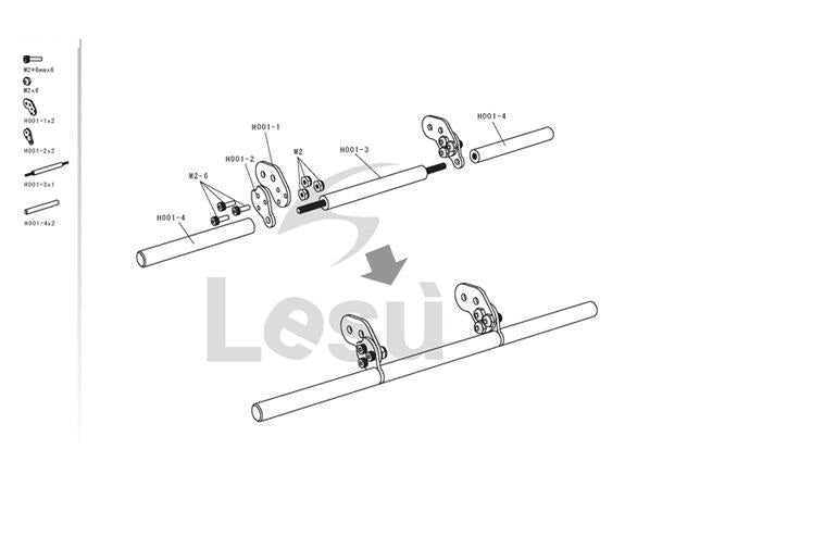 LESU Metal 1/14 Rear Bumper Simulated Accessory Suitable for RC Tractor Truck Car Radio Control Dumper Model Upgraded Part