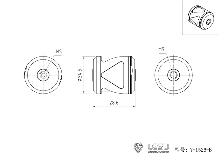 LESU Metal Filter for 1/14 Scale DIY Hydraulic Dumper Tractor Truck Cylinder Loader Excavator Spare Parts Replacements