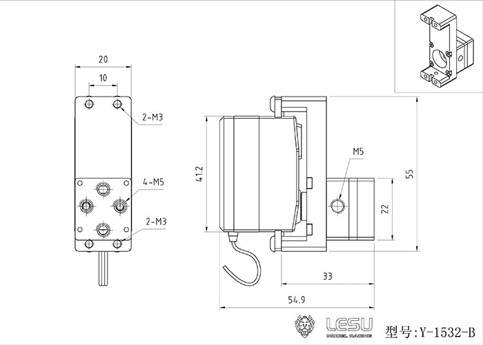 LESU Metal Distribution Directional Valve 12G 14KG Servo for 1/14 Scale Radio Controlled Hydraulic Truck Model Replacements