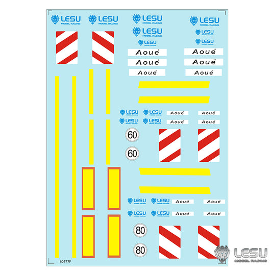 LESU Decal Sticker for 1/14 Scale Remote Construction Tractor Truck Dumper Tractor Model Decorative Parts Hydraulic Plate