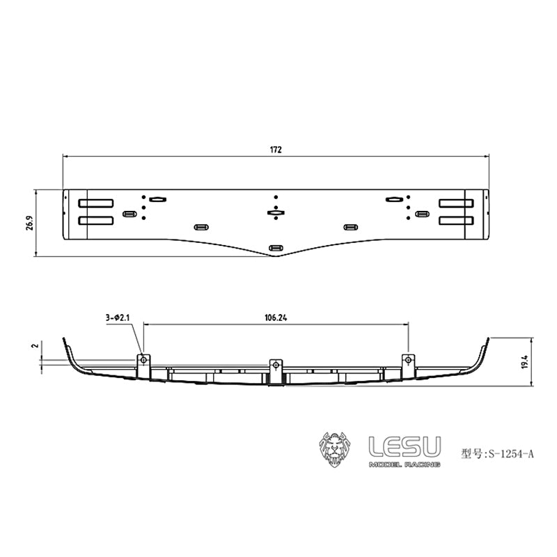 LESU Metal DIY Spare Part Visor LED Lighting Upgrade Spare Parts Suitable for RC R470 R620 Radio Controlled Tractor Truck