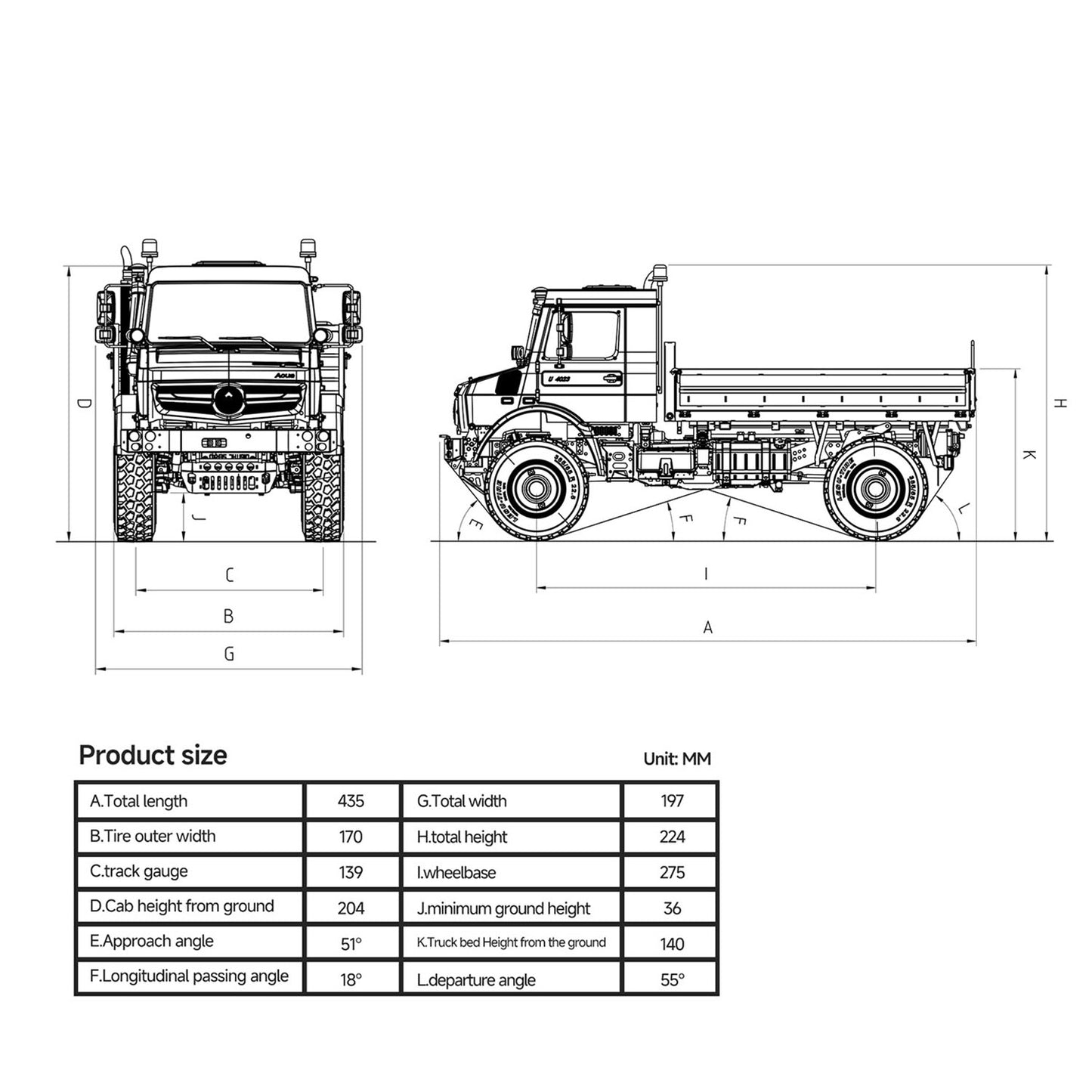 LESU Metal 1/14 Remote Control All Terrain Light Truck Off Road Vehicle U4023 MT44023 Unassembled Model With Light Sound System