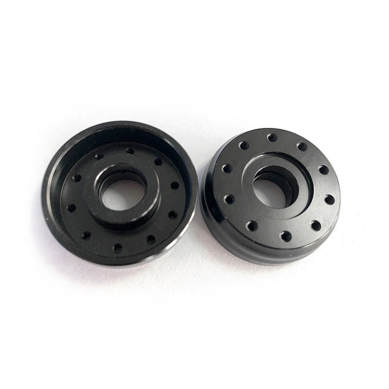 LESU 1/14 Scale Black Metal Front Wheel Hub Bearing Hexagon Brake for RC Tractors Truck Dumper Vehicle DIY Model Accessory