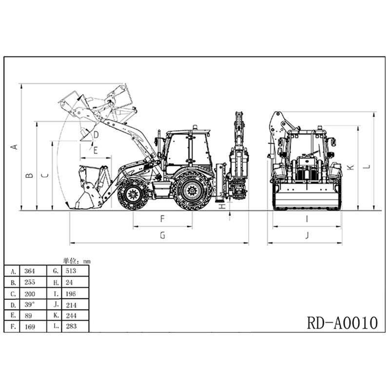 LESU 1/14 RC Hydraulic Equipment Remote Controlled Backhoe Loader AOUE BL71 2 in 1 Excavator Model PL18EVLite Painted Assembled