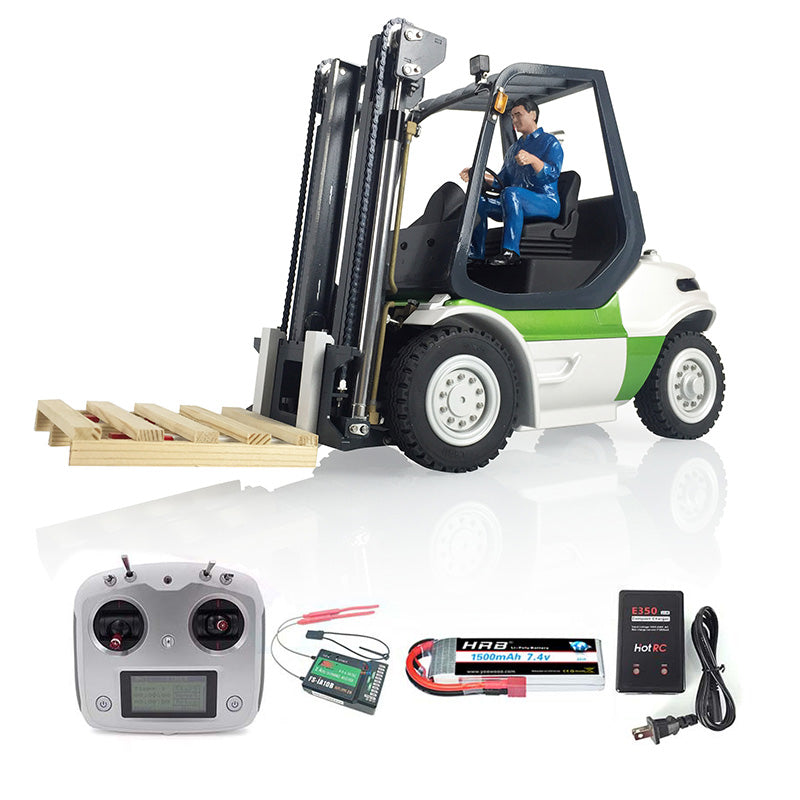 1/14 Scale LESU RC RTR Model Forklift Assembled Transfer Car Truck W/ Motor Servo ESC Light Sound Radio Battery Driver Charger