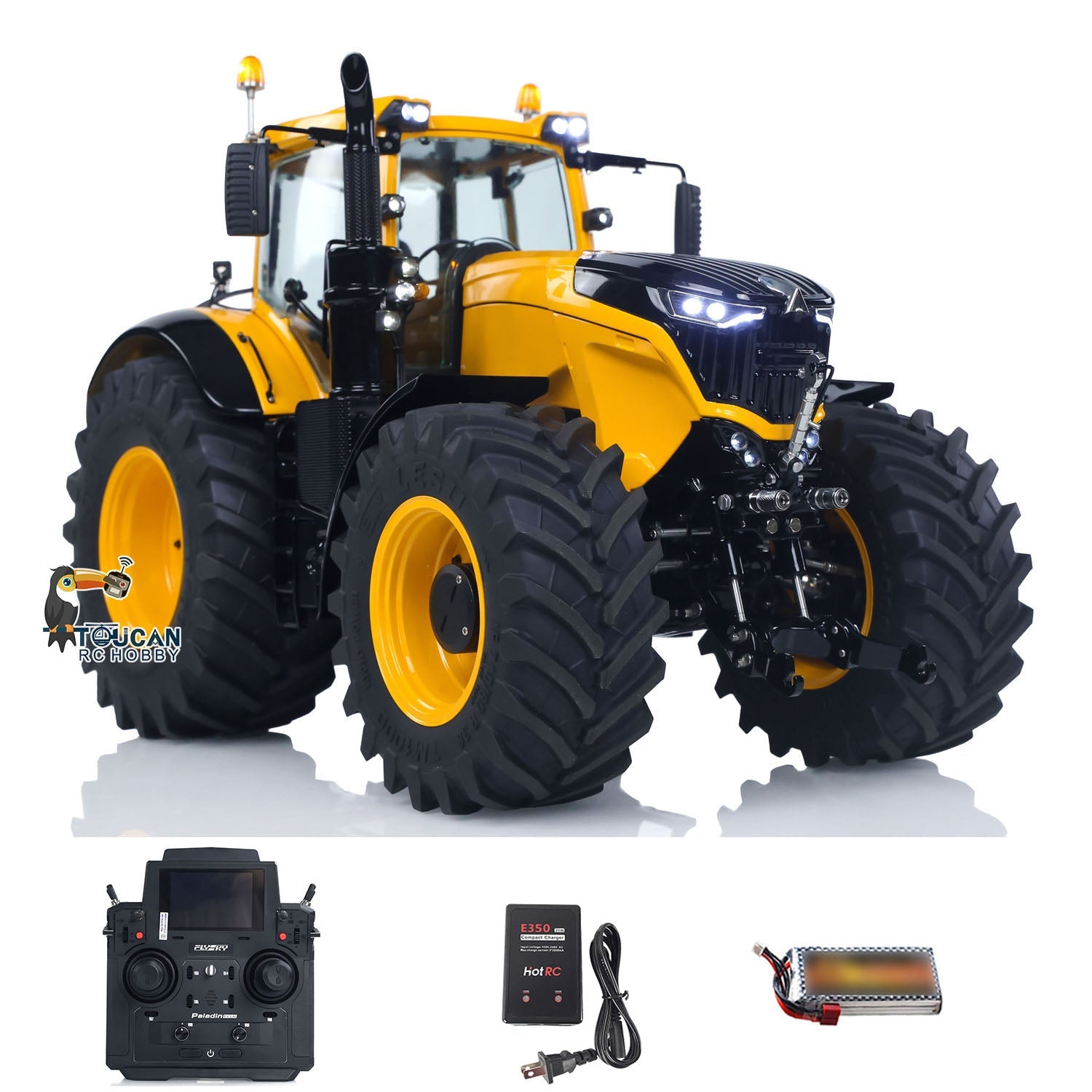 aoue?1050 rc agricultural tractor 1:14 metal chassis full functional hydraulic rc car
