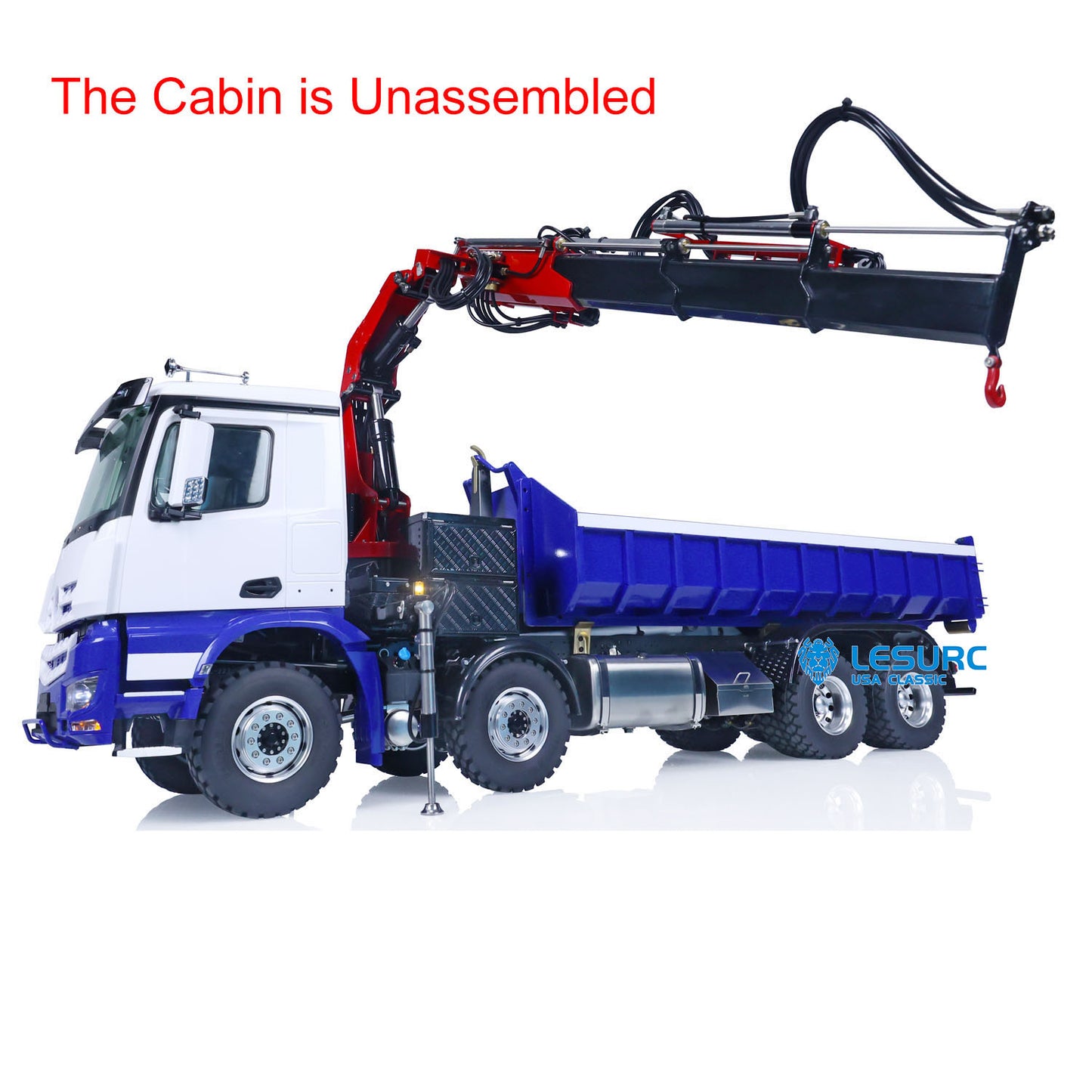 1/14 rc roll off dump truck 8x8 with hydraulic system 20kg lifting capacity oil cylinder