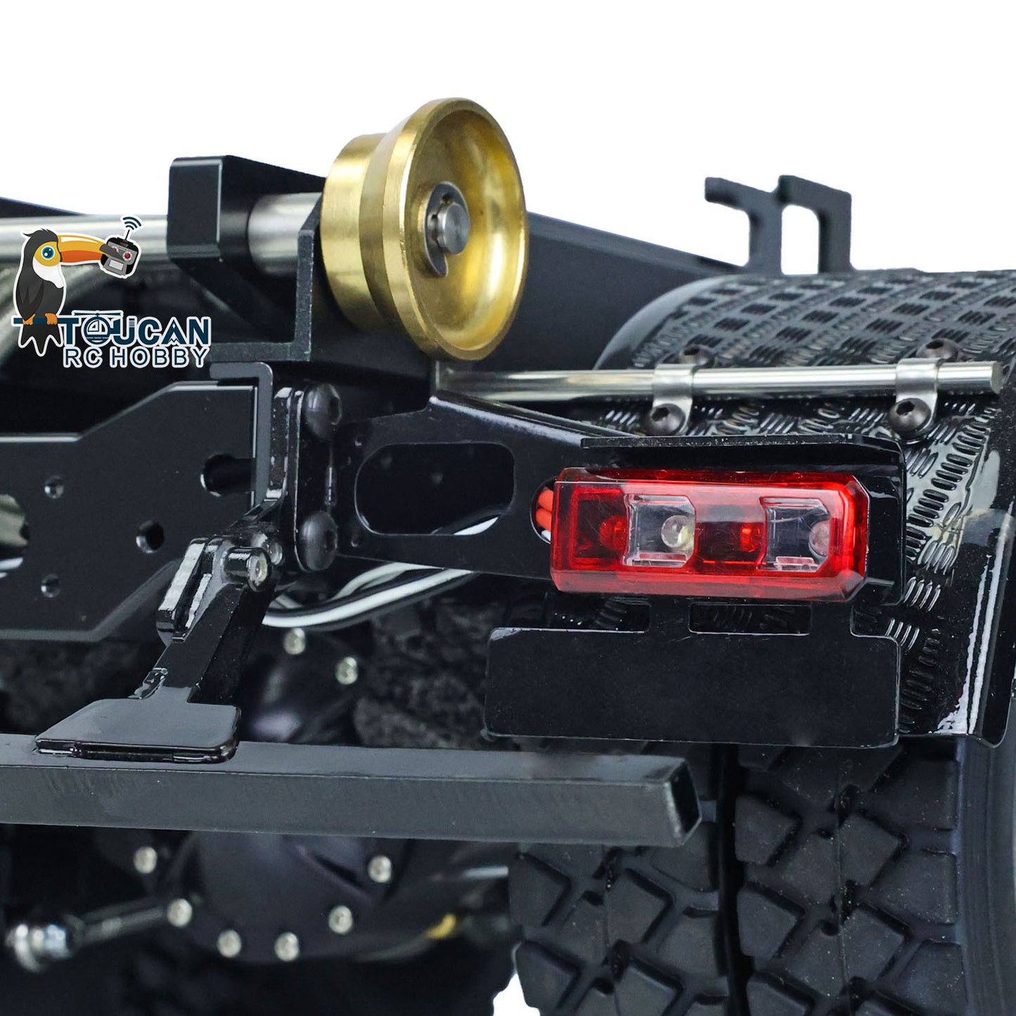 1/14 scale rc tipper truck 8x8 all-wheel drive with front tow hook and led lights