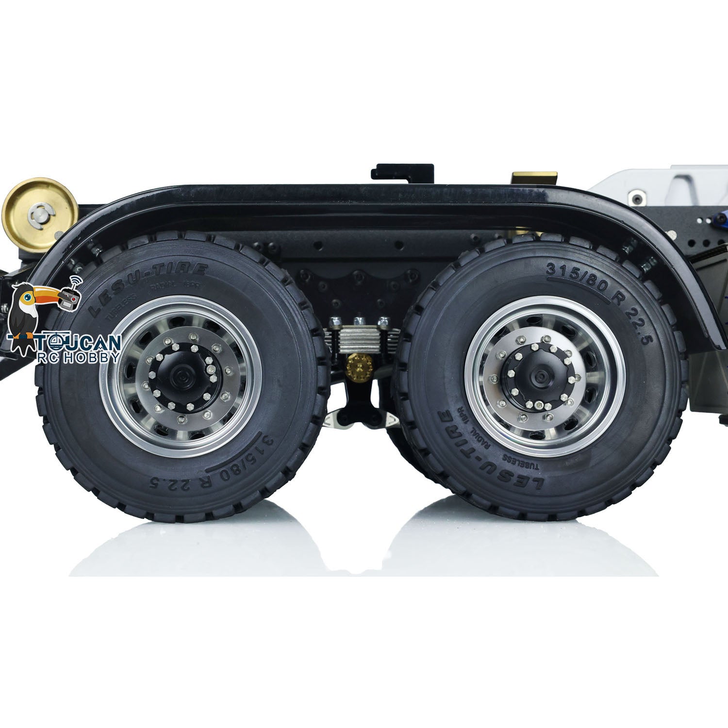 rc hydraulic roll-off dump truck 1/14 scale 8x8 assembled chassis no remote no battery