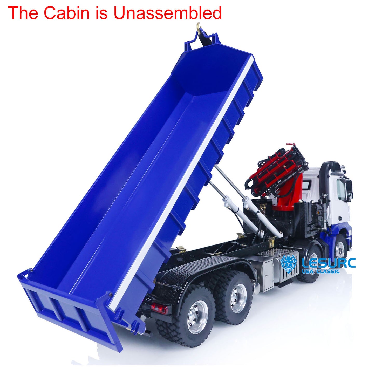 rc 8x8 roll off tipper with hydraulic crane 7 way brass valve 7 servos metal pump