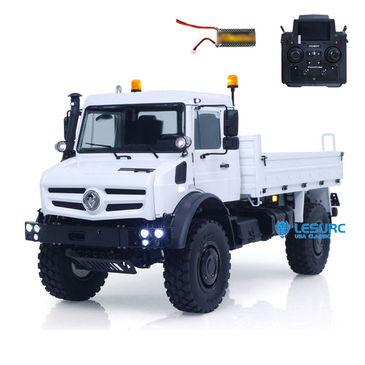 1/14 RC Metal Unimog U4023 4x4 Off-Road Truck White Front View