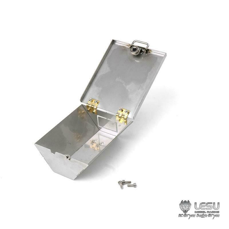 LESU Metal Simulated Battery Tank Mudguard Toolbox for 1/14 RC Dumper Remote Control Tractor Truck DIY Car Model Spare Part