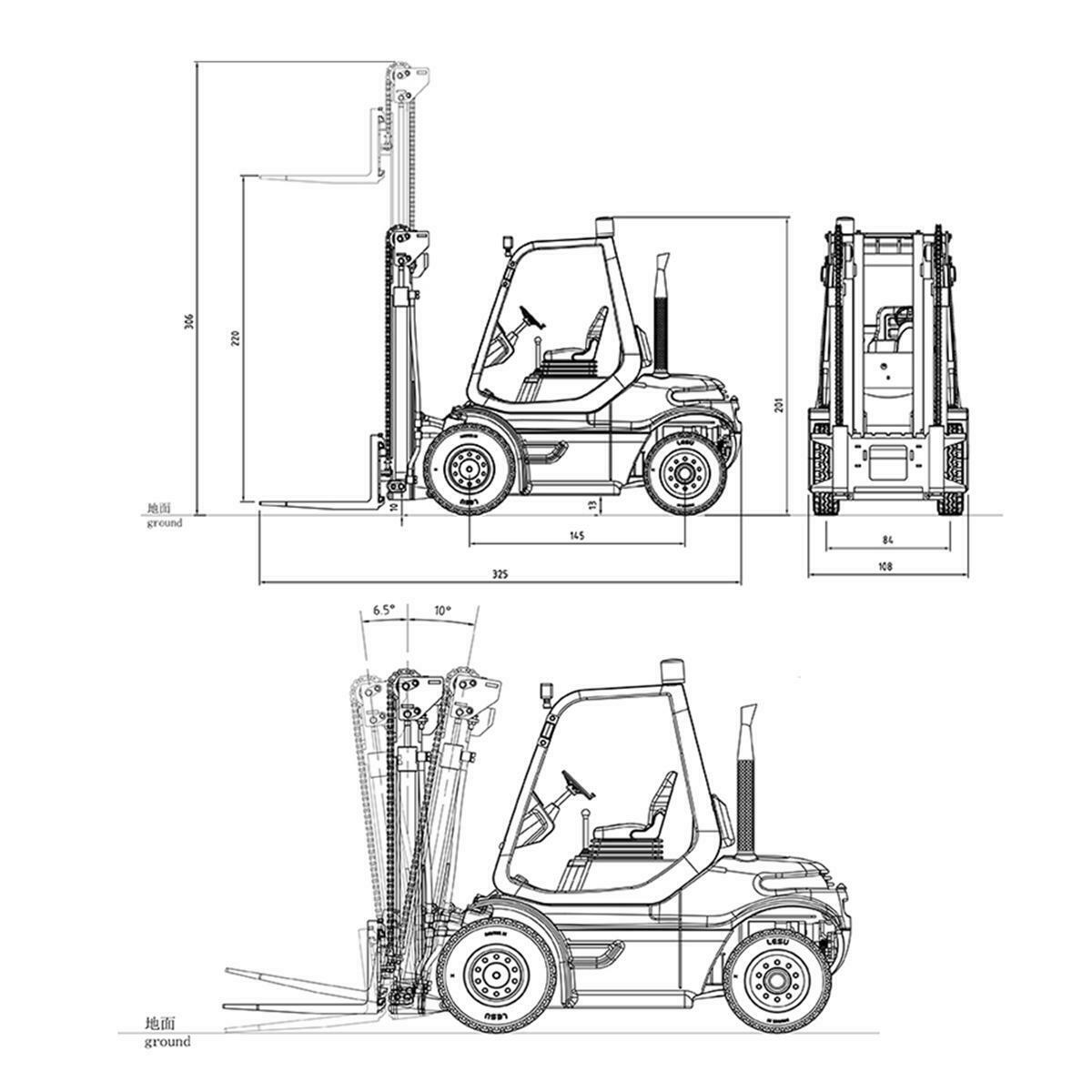 LESU Remote Control 1/14 Hydraulic Forklift RC Transfer Construction Truck Model With ESC Motor Servo Light Sound System