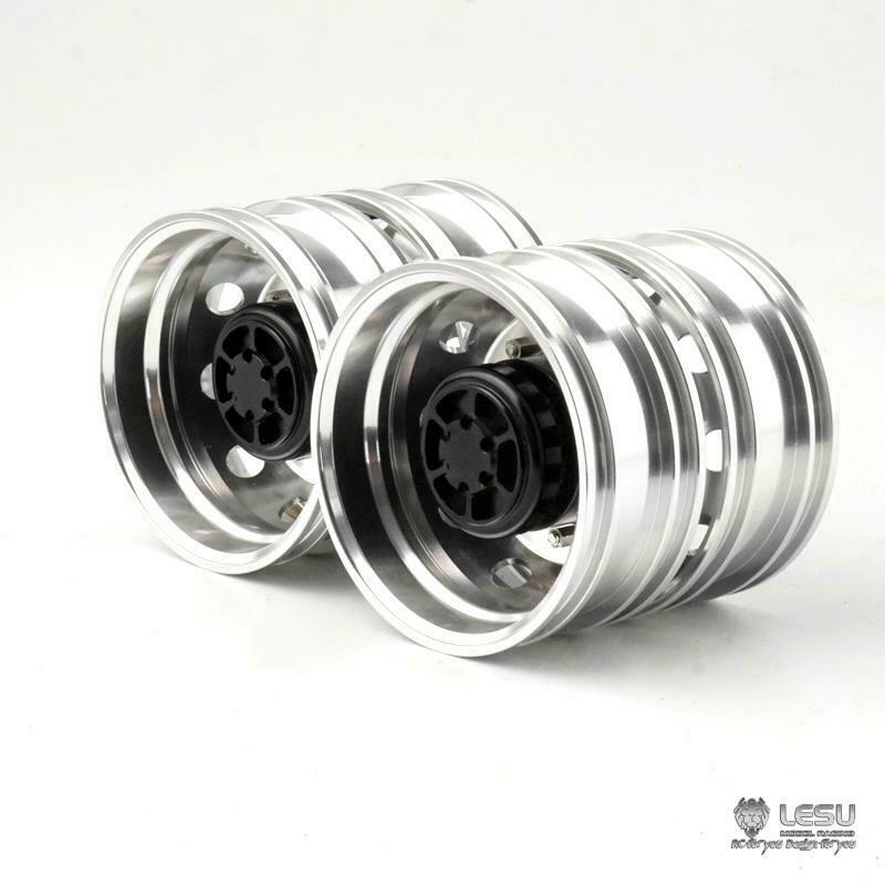 LESU Rear Wheels Metal Hubs for Dumper Tractor Truck Car 1/14 Scale Radio Controlled Car Replacements Spare Parts