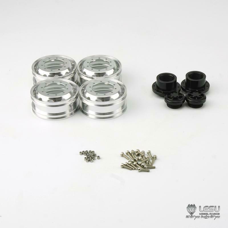 LESU Rear Wheels Metal Hubs for Dumper Tractor Truck Car 1/14 Scale Radio Controlled Car Replacements Spare Parts