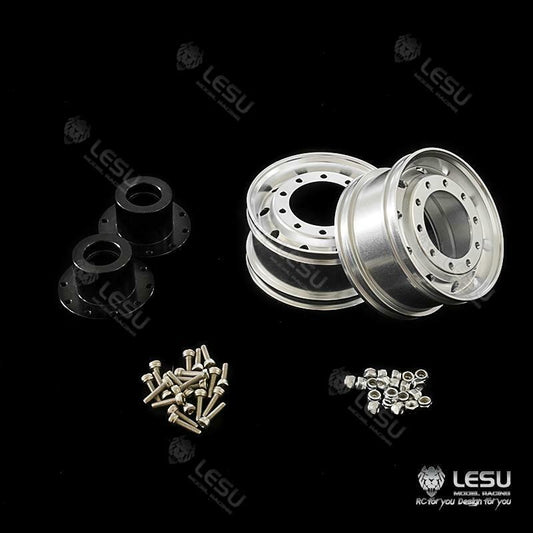 Metal LESU Front Wheel Hub Bearing Version Suitable for RC 1/14 Tractor Truck Radio Control Dumper Trailer Car Upgrade Part