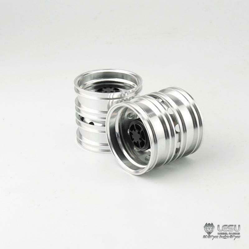 LESU Rear Wheels Metal Hubs for Dumper Tractor Truck Car 1/14 Scale Radio Controlled Car Replacements Spare Parts