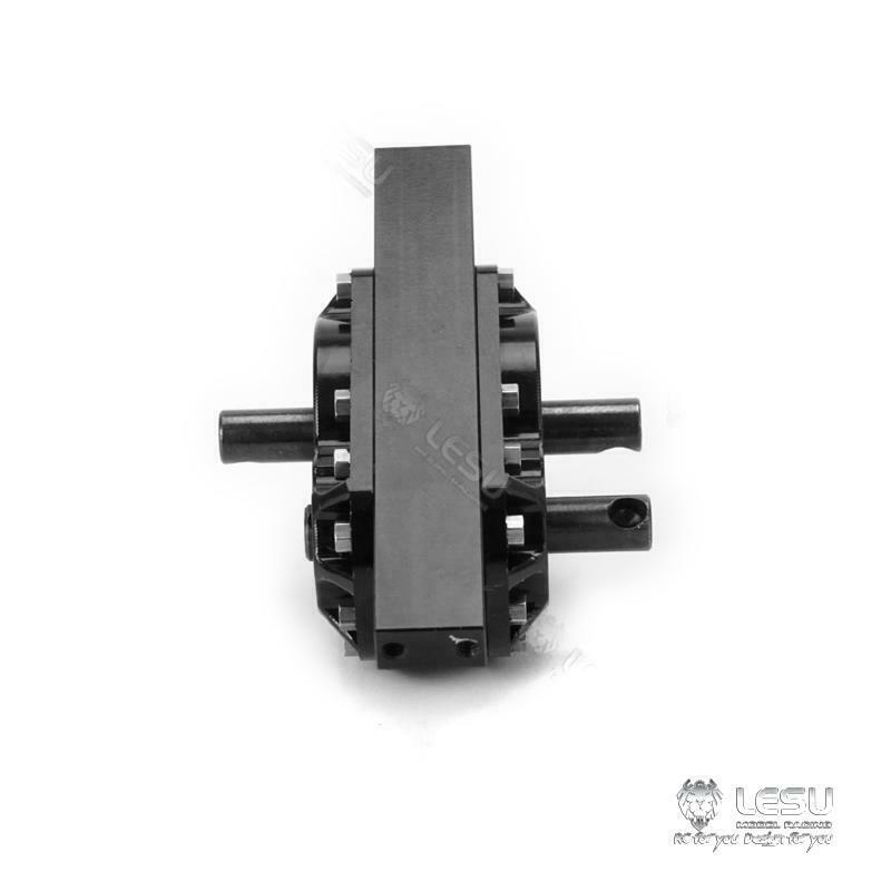 LESU Metal Transfer Case for Remote Controlled 1/14 Scale Tractor Dumper Truck DIY Model Car Spare Parts Accessories