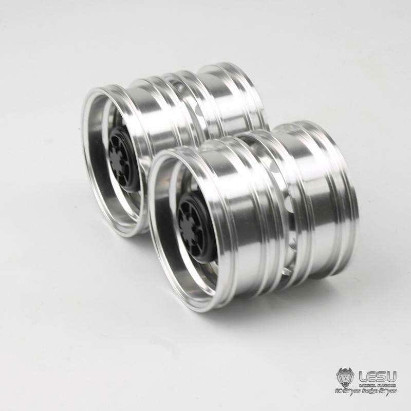 LESU Rear Wheels Metal Hubs for Dumper Tractor Truck Car 1/14 Scale Radio Controlled Car Replacements Spare Parts