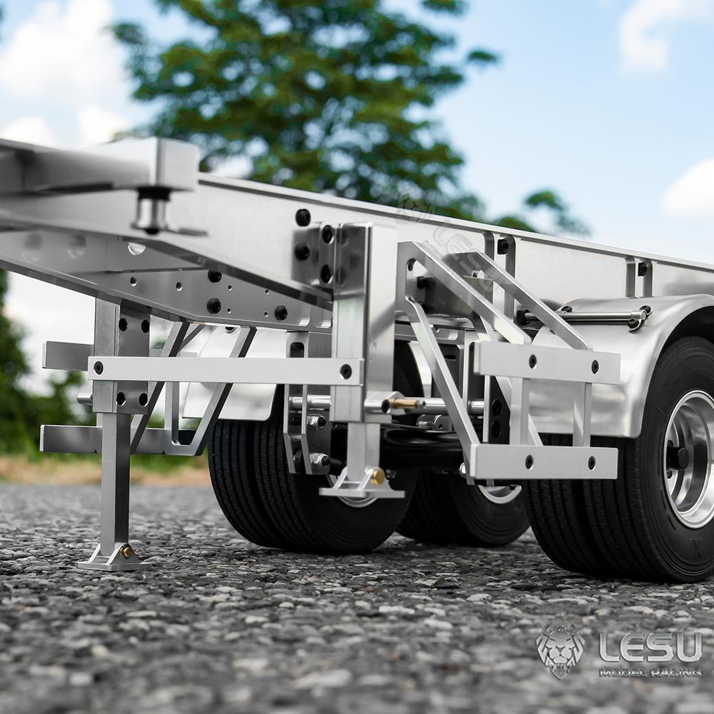 LESU 1/14 Metal Trailer Frame for Radio Controlled Tractor Truck 20 feet Container Accessories of RC Truck Refitting Parts