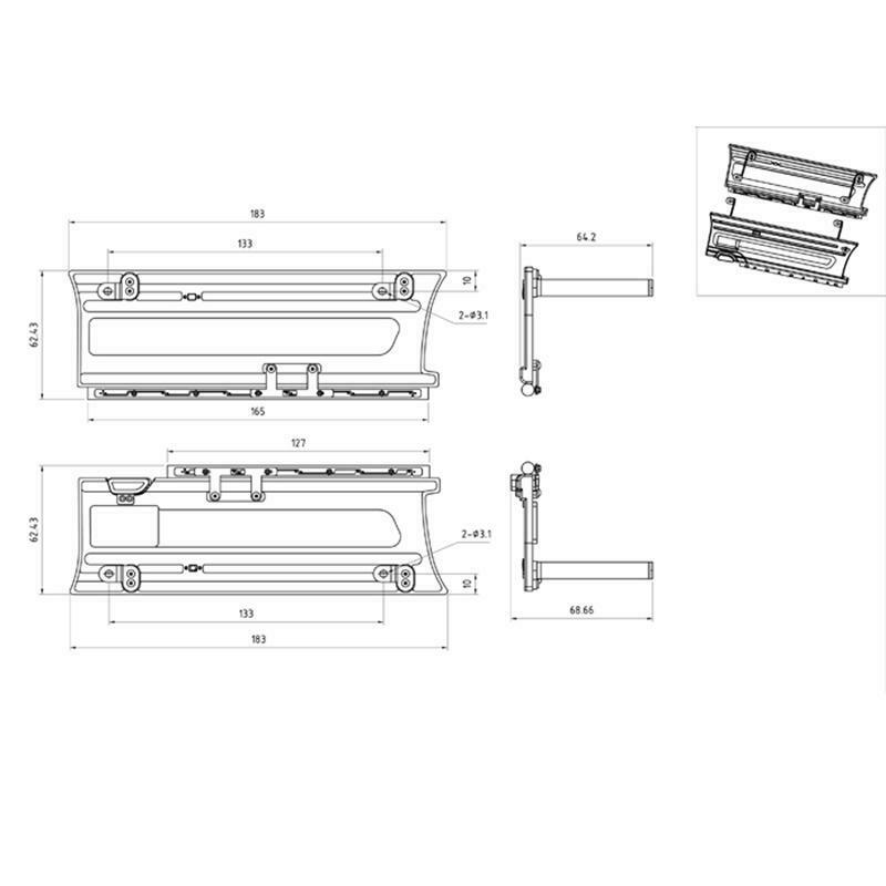 LESU Coupler Cover Stand Skirt Side Marker Light Metal Upgrade Parts Suitable for DIY 1/14 Tractor Truck Trailer Cars Model