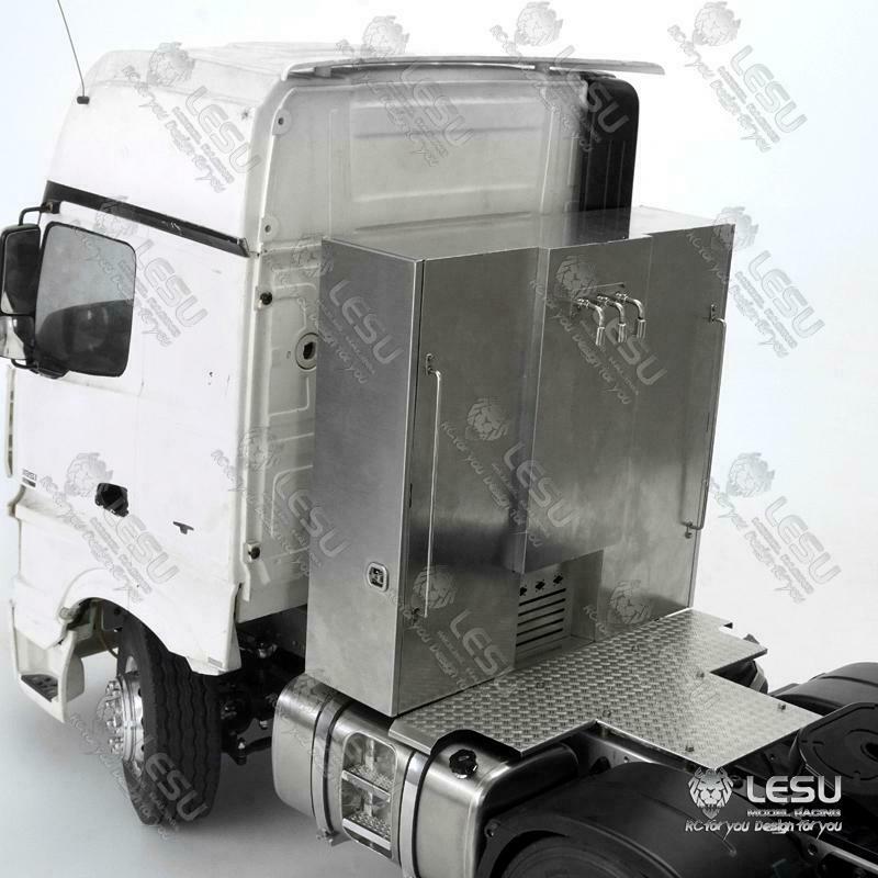 LESU 1/14 Scale RC Model Spare Part Metal Toolbox Guard board Pedal Suitable for Radio Controlled Tractor Truck Vehicle Car