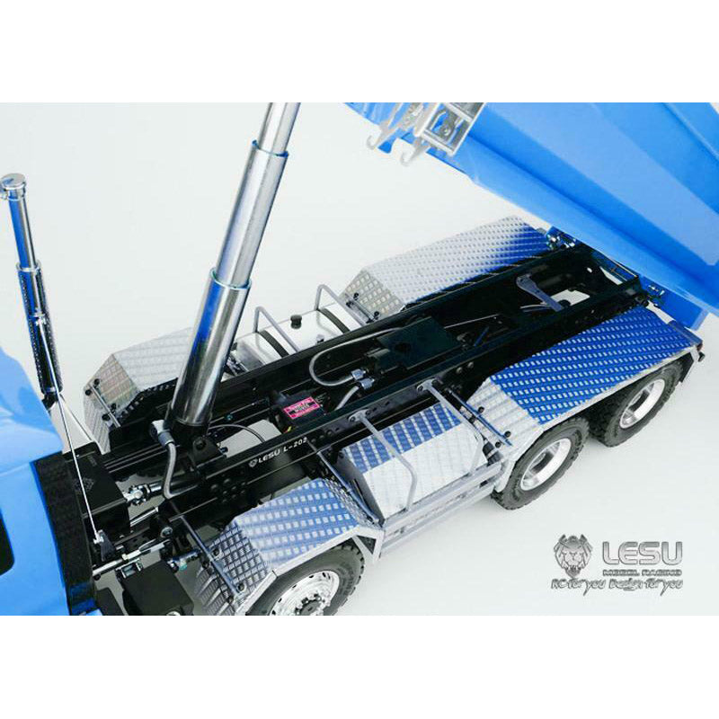 LESU RC Hydraulic Dumper Car 1/14 8x8 Metal Chassis Painted Customized Tipper Trucks I6S Radio Control