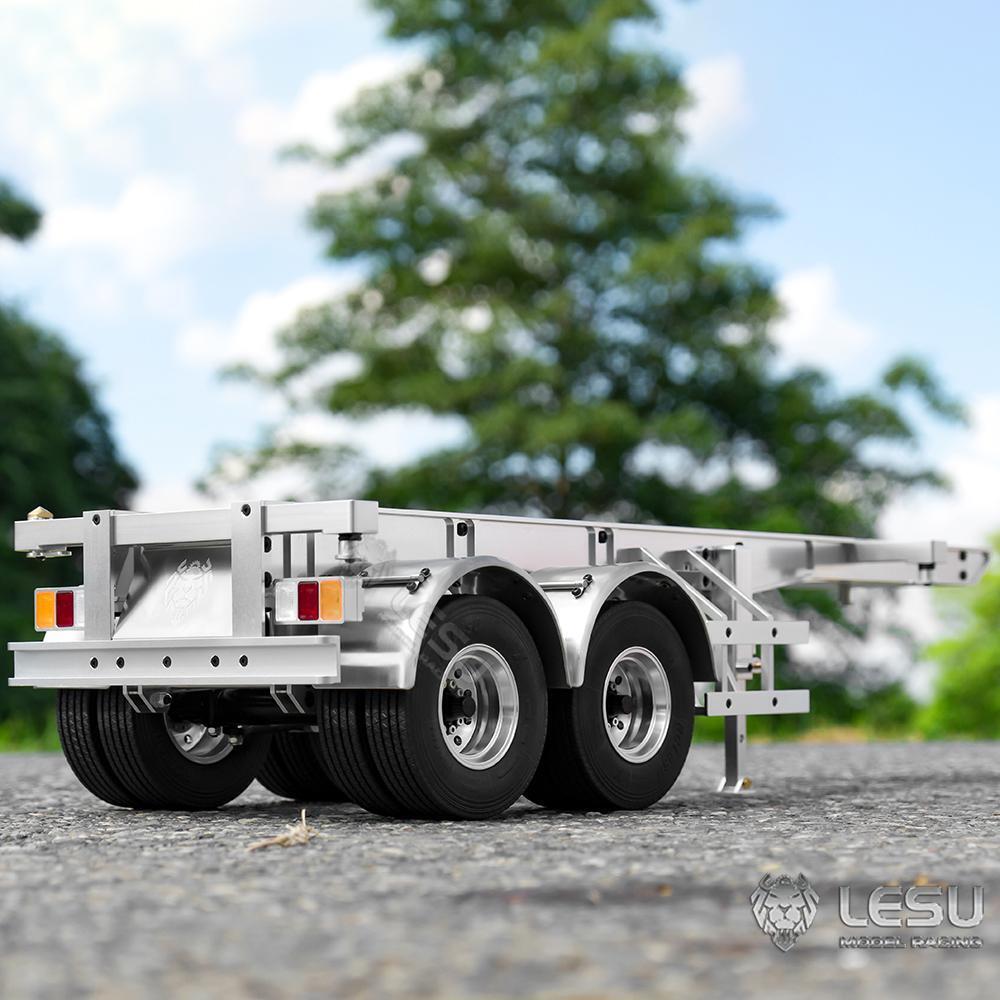 LESU 1/14 Metal Trailer Frame for Radio Controlled Tractor Truck 20 feet Container Accessories of RC Truck Refitting Parts