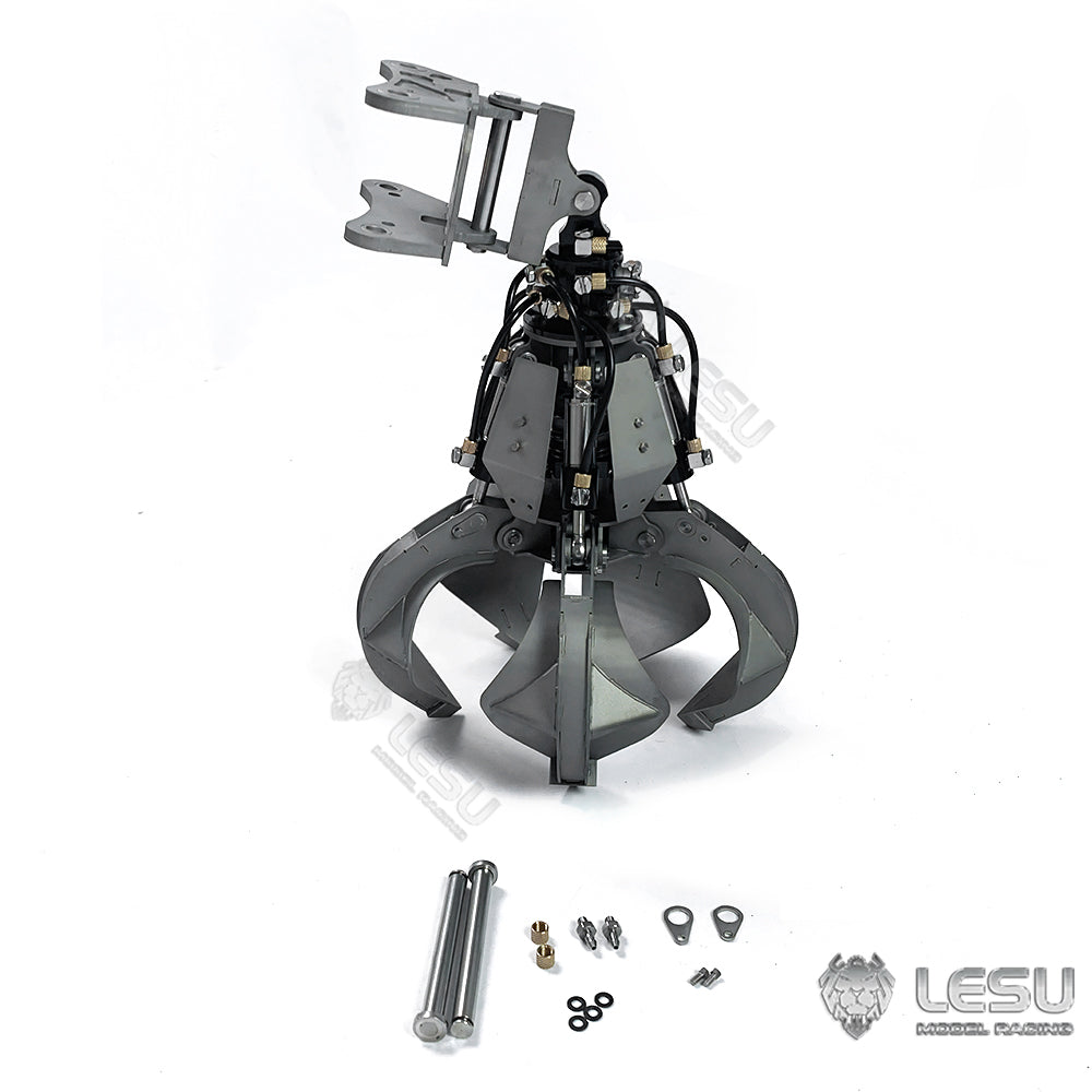 LESU Metal Grab Hammer Hydraulic Tiltable Bucket Ripper Spare Parts For 1/14 RC Aoue ET35 Hydraulic RC Excavator B0006 Model